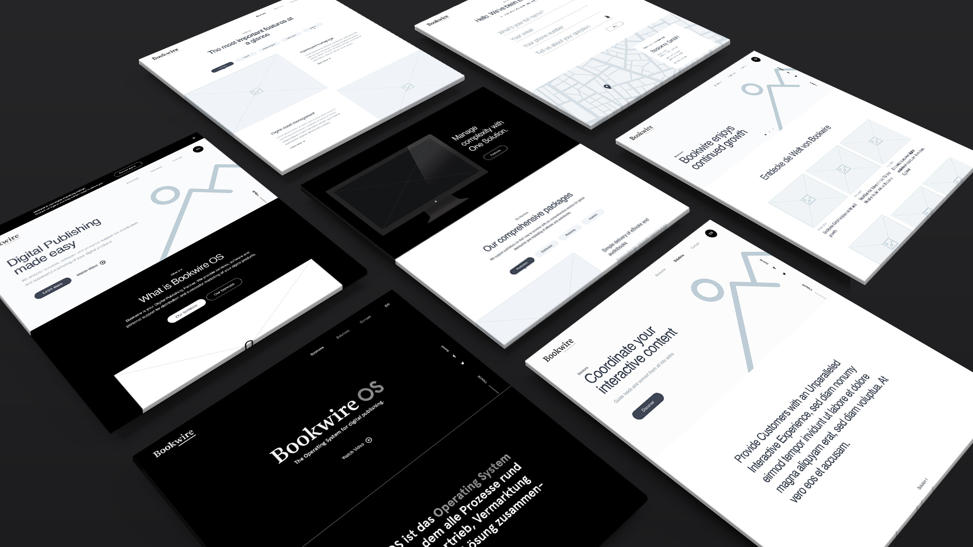 Bookwire wireframes