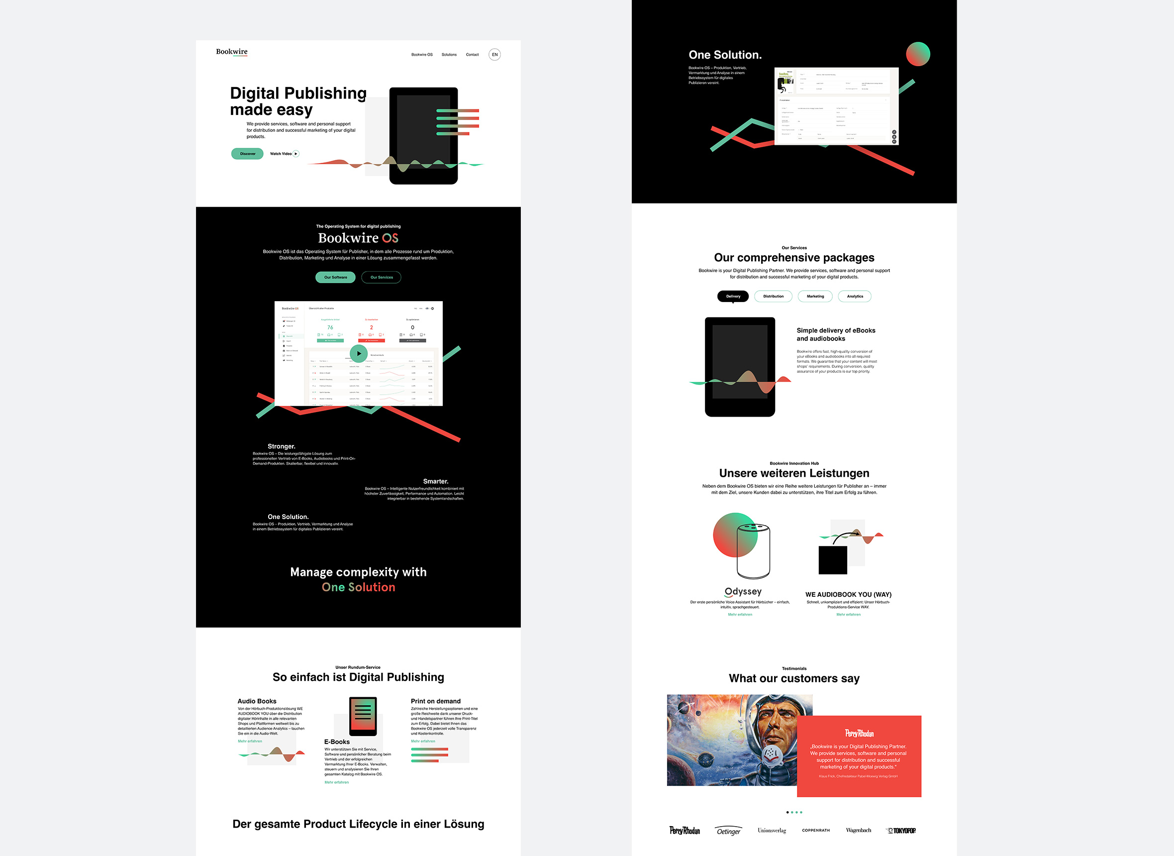 Bookwire screens